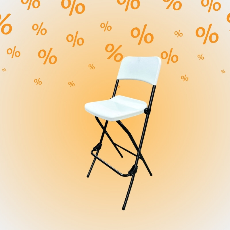 24 tabourets hauts en polyéthylène