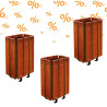 3 corbeilles Léa en bois exotique
