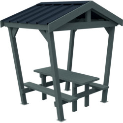 table pique nique avec toit  Kiosque Parc