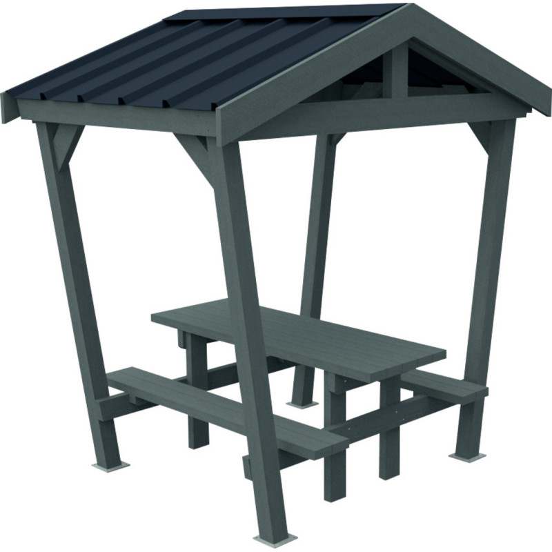 table pique nique avec toit  Kiosque Parc