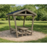 table pique nique avec toit  Kiosque Parc