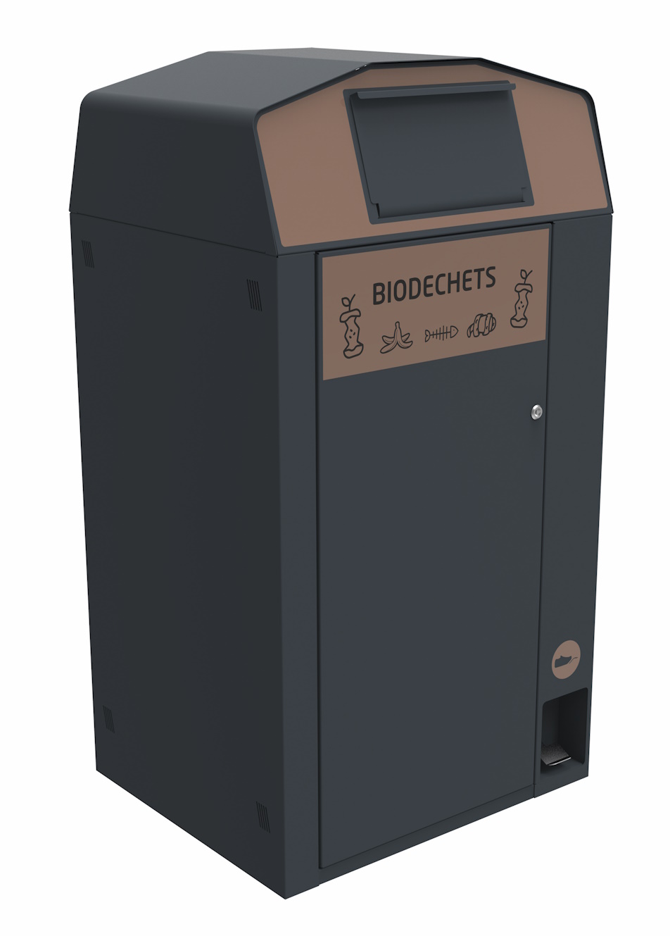 corbeille biodéchets acier Trirok Discount